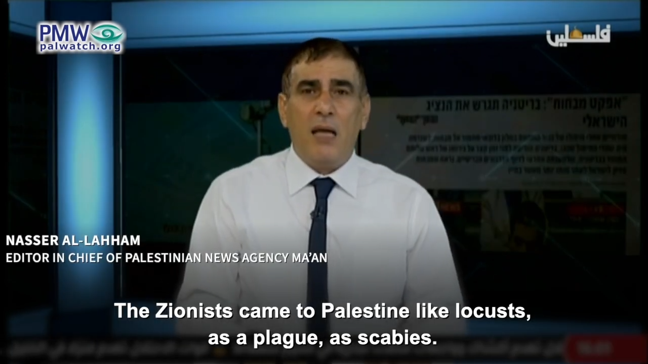 Guest on PA TV dehumanizing Jews as diseases