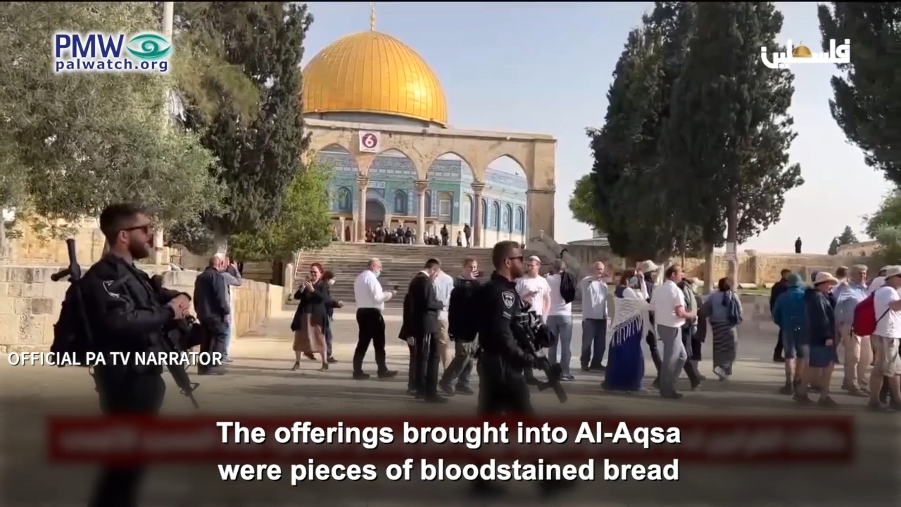 PA narrator using a classic blood libel against Israel